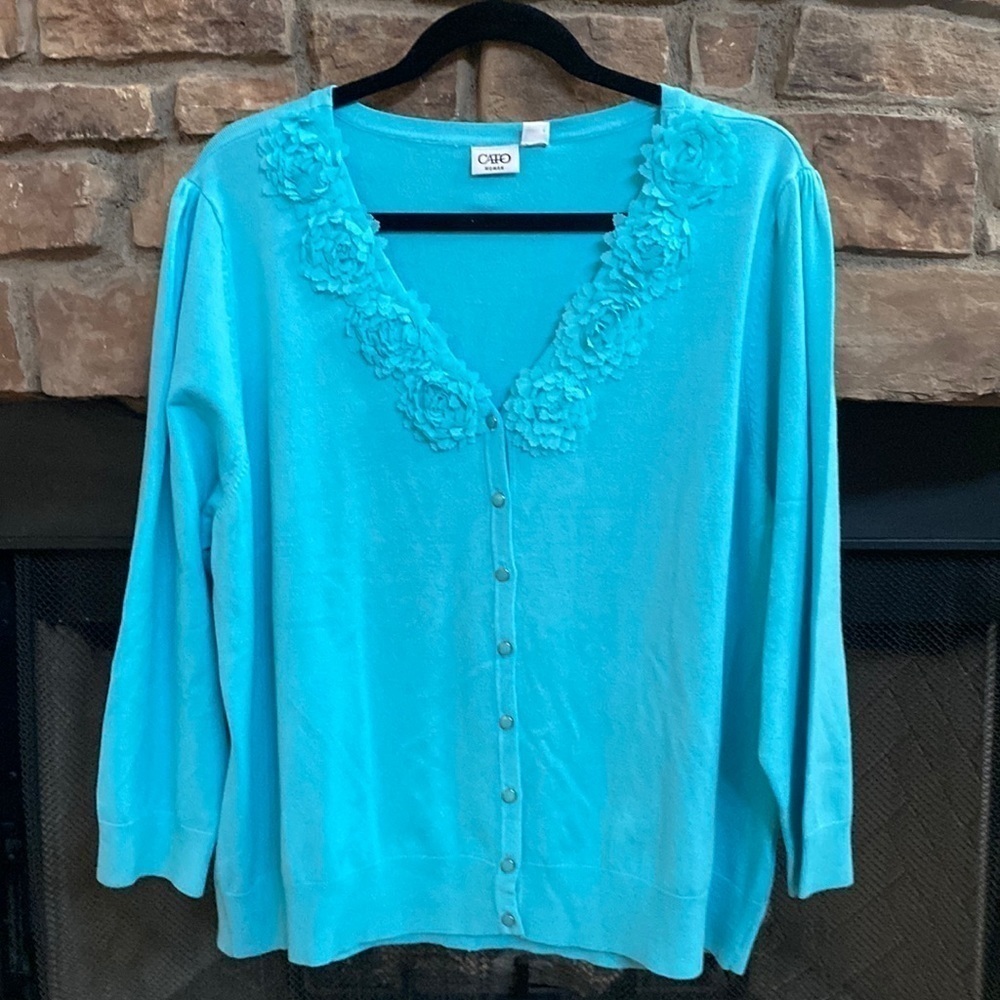 NWT Cato teal sweater cardigan. Size is 22/24